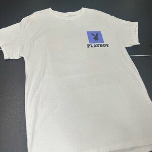 PLAYBOY White Tee with Purple Logo